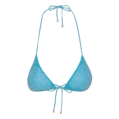 Freya Bikini Top / Blue Glitter by East x East