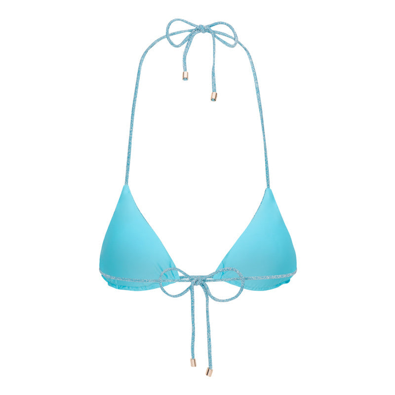 Freya Bikini Top / Blue Glitter by East x East