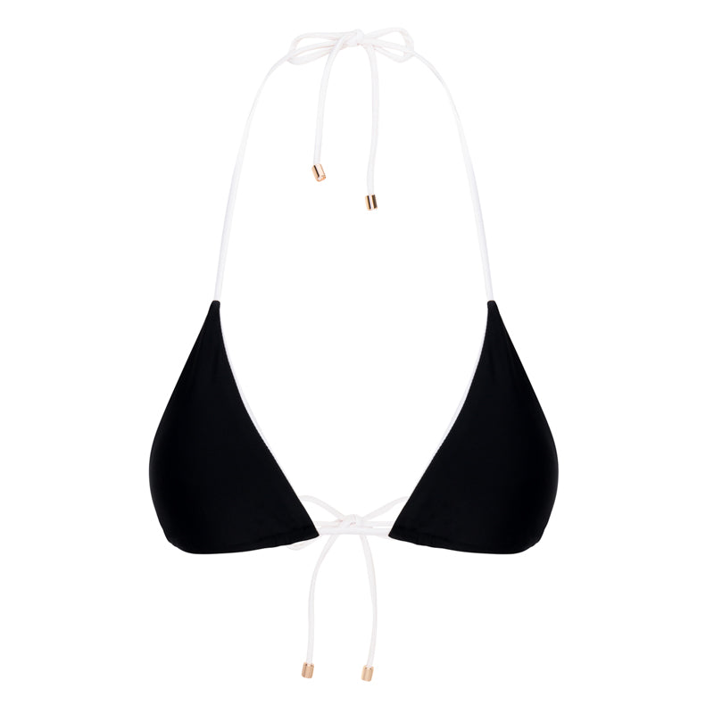 Cordes Bikini Top / Black + Ivory by East x East