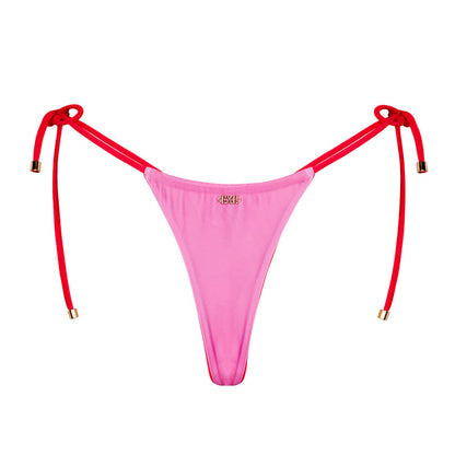 Cordes Bikini Bottoms / Pink + Red by East x East