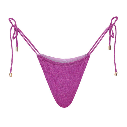 Freya Bikini Bottoms / Purple Glitter by East x East