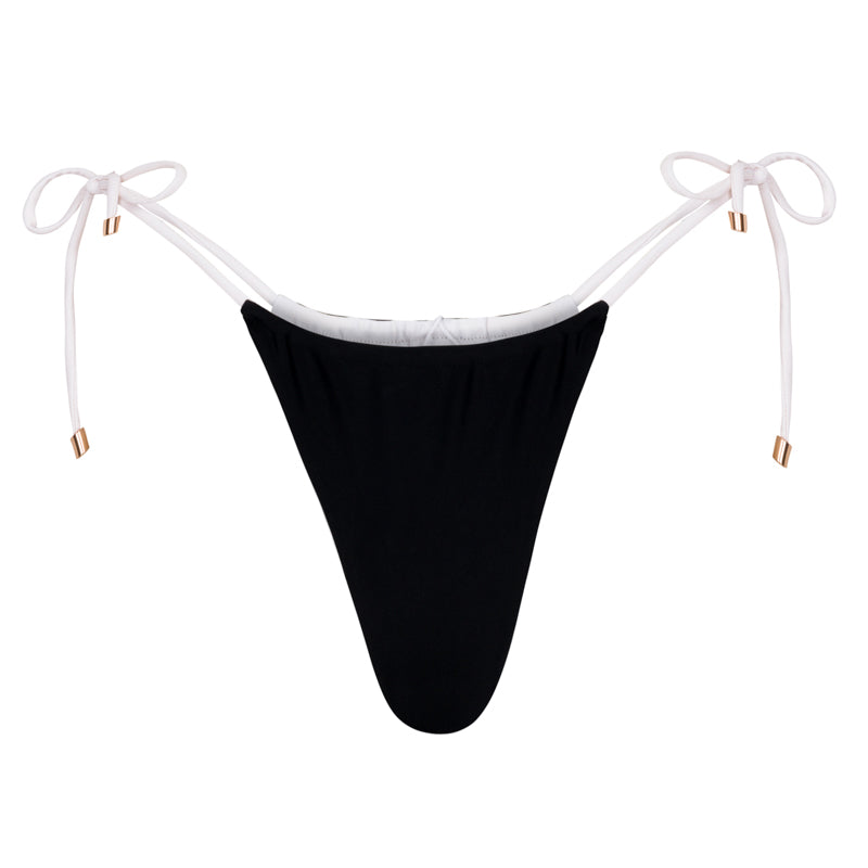 Cordes Bikini Bottoms / Black + Ivory by East x East