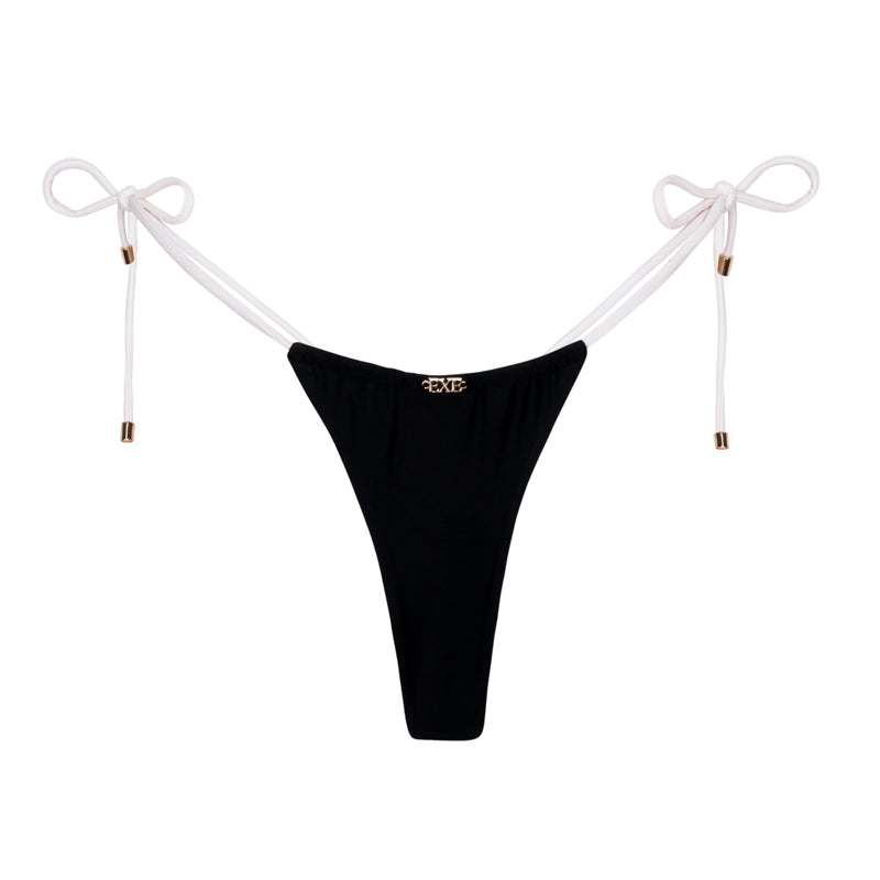 Cordes Bikini Bottoms / Black + Ivory by East x East