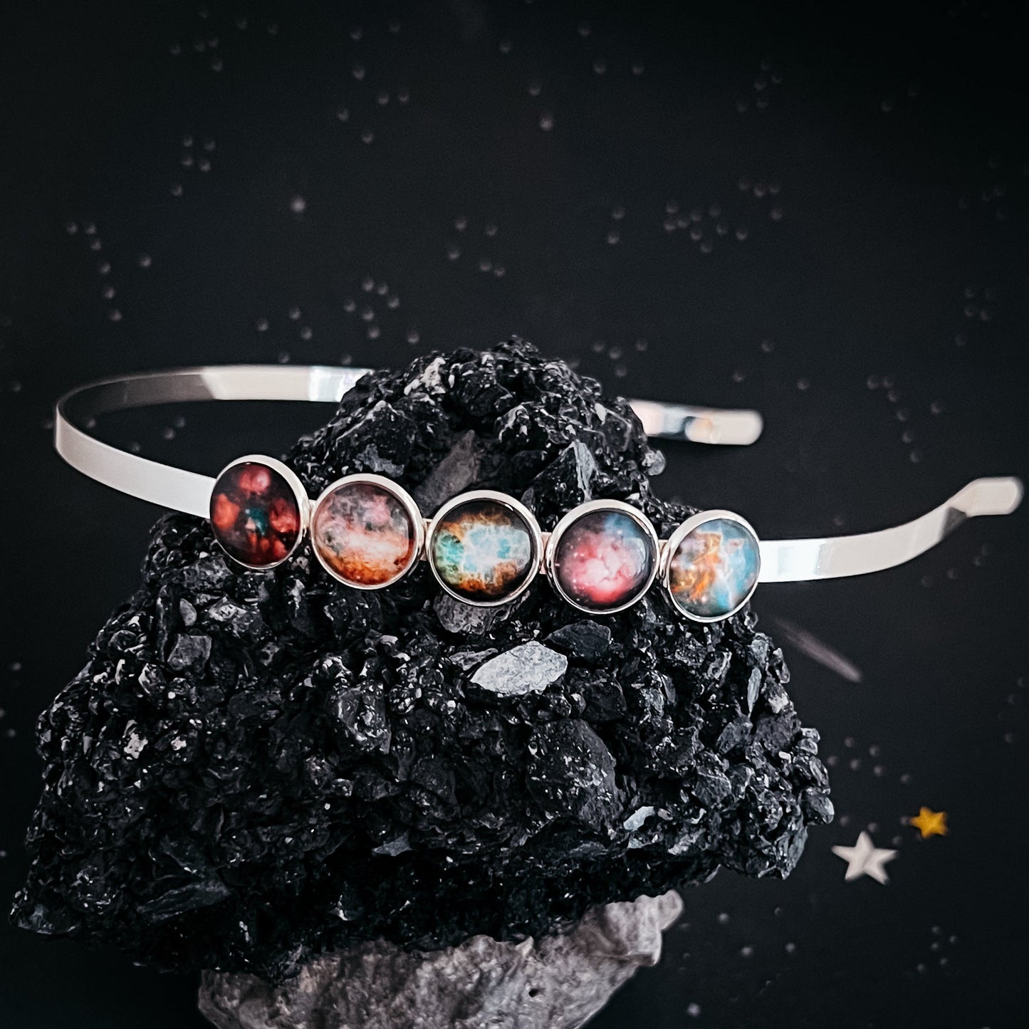 Nebula Rainbow Headband by Yugen Handmade