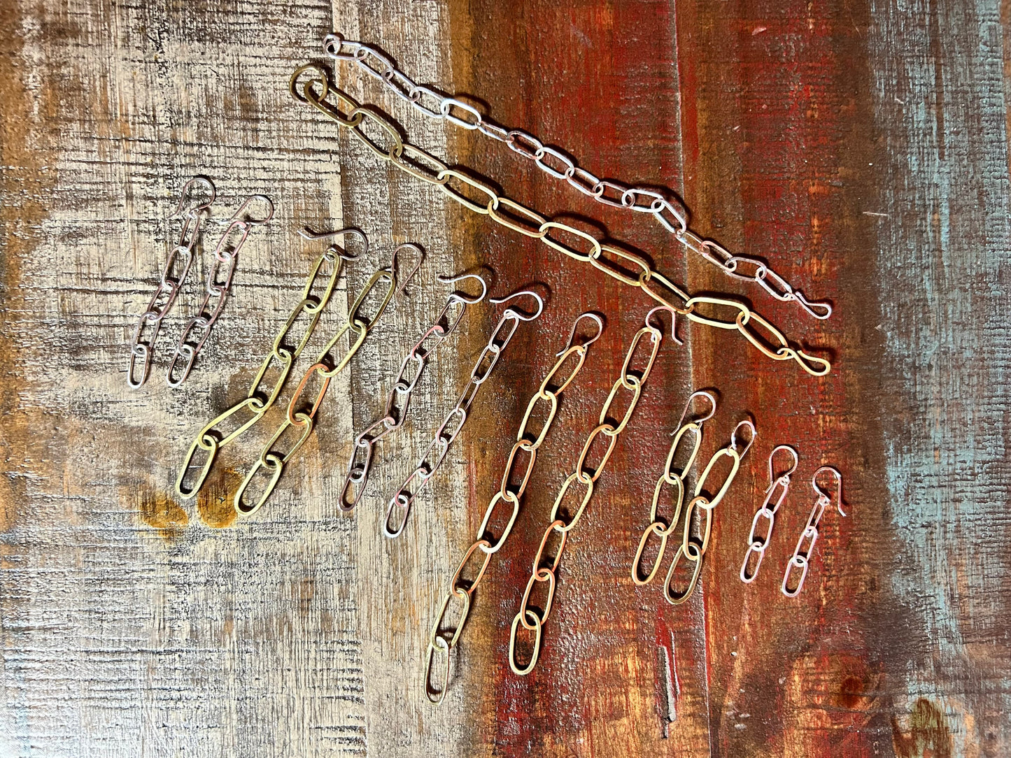 Paperclip Chain Earrings by Jennifer Cervelli Jewelry