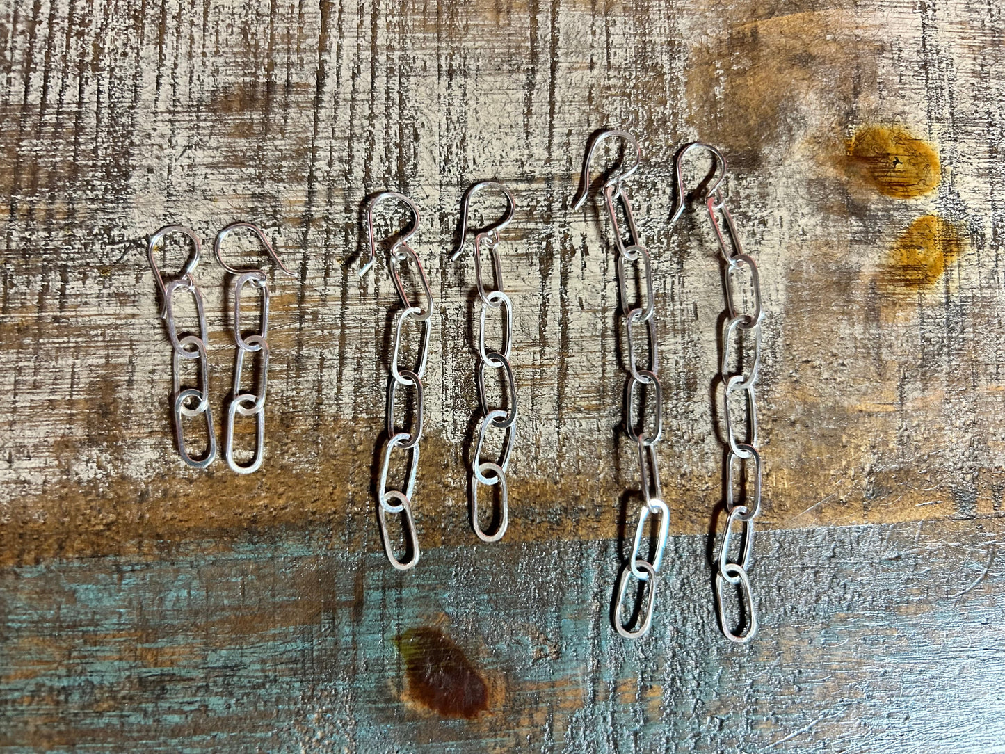 Paperclip Chain Earrings by Jennifer Cervelli Jewelry