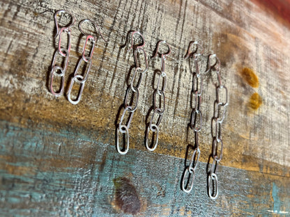 Paperclip Chain Earrings by Jennifer Cervelli Jewelry