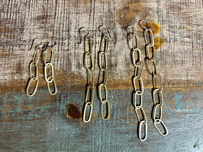 Paperclip Chain Earrings by Jennifer Cervelli Jewelry