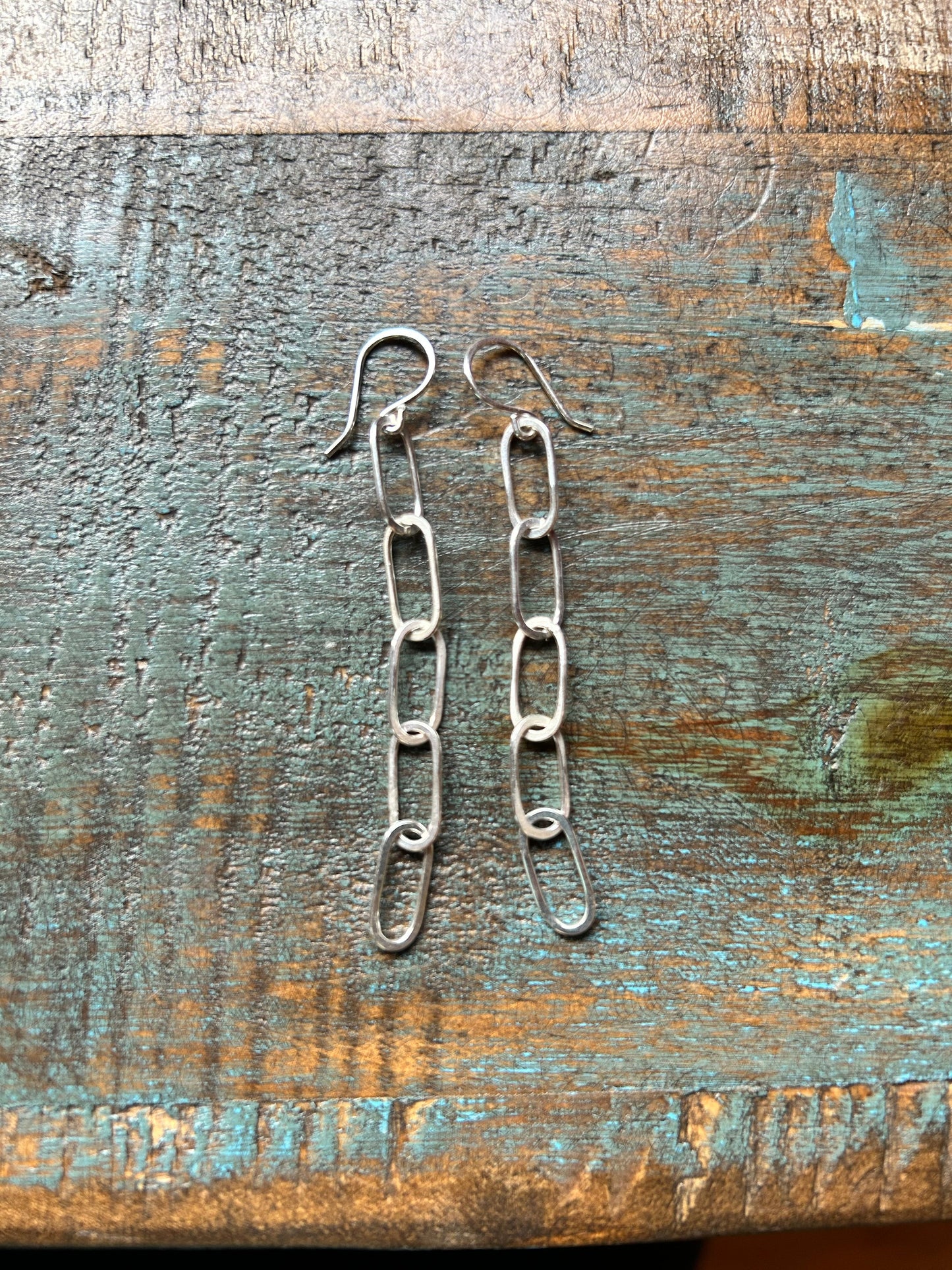 Paperclip Chain Earrings by Jennifer Cervelli Jewelry