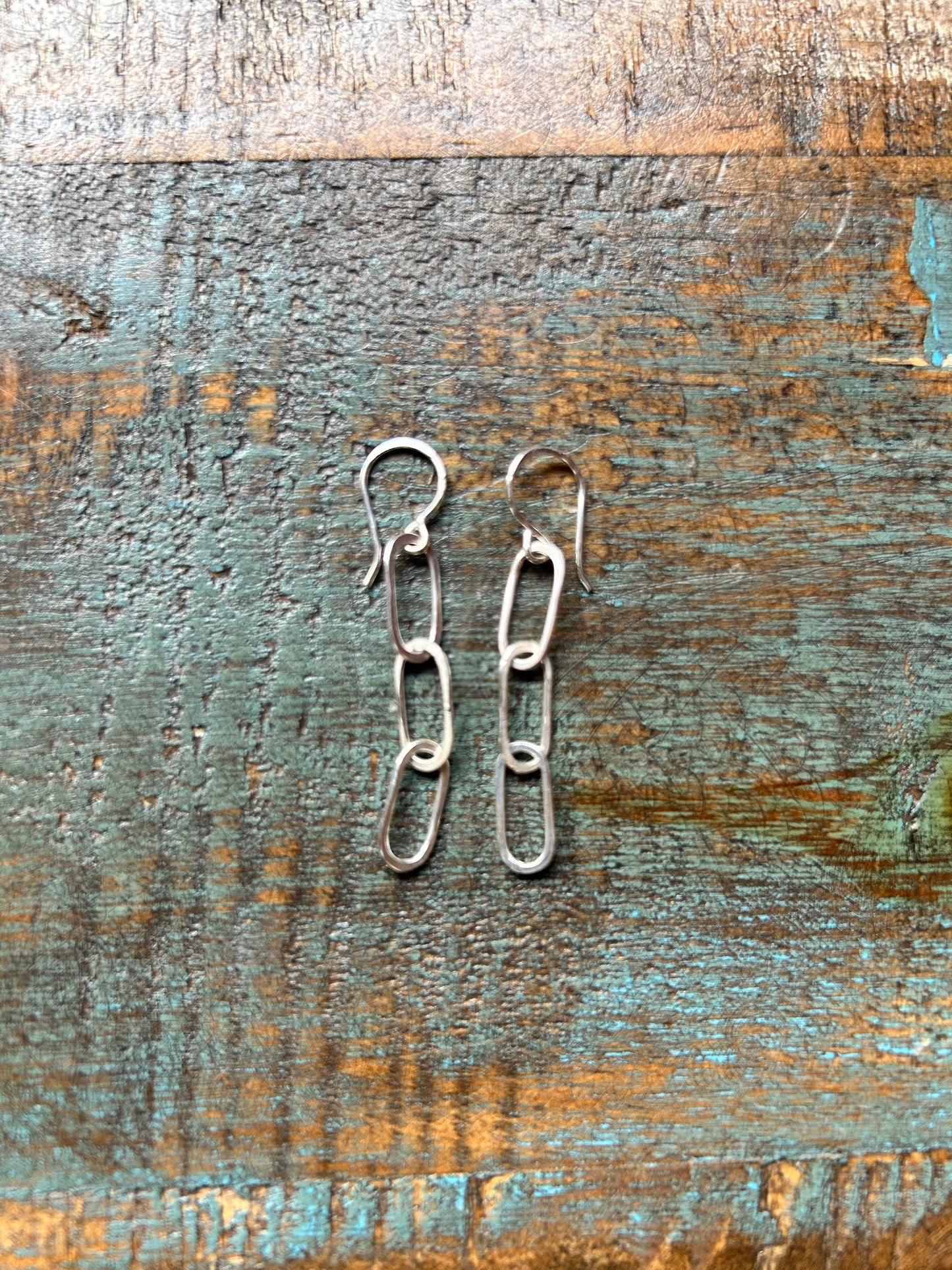 Paperclip Chain Earrings by Jennifer Cervelli Jewelry