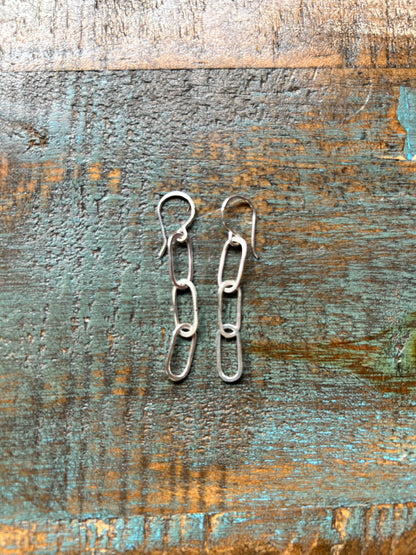 Paperclip Chain Earrings by Jennifer Cervelli Jewelry