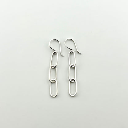 Paperclip Chain Earrings by Jennifer Cervelli Jewelry