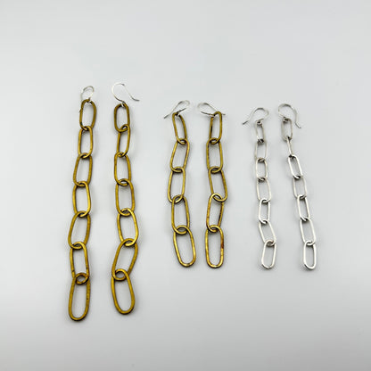 Paperclip Chain Earrings by Jennifer Cervelli Jewelry