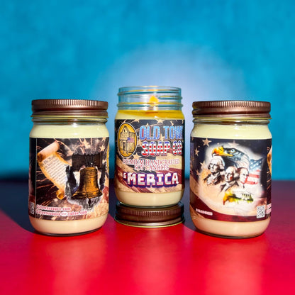 'Merica 12oz. Wood Wick Candle by Old Town Soap Co.