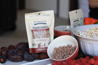 Regenerative Organic Cinnamon Almonds by Burroughs Family Farms