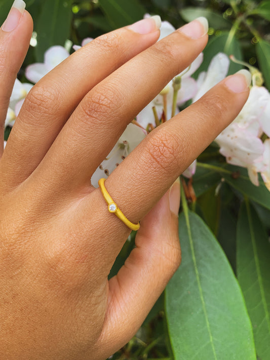Zircon Point Stacking Ring - FINAL SALE by Ash & Rose