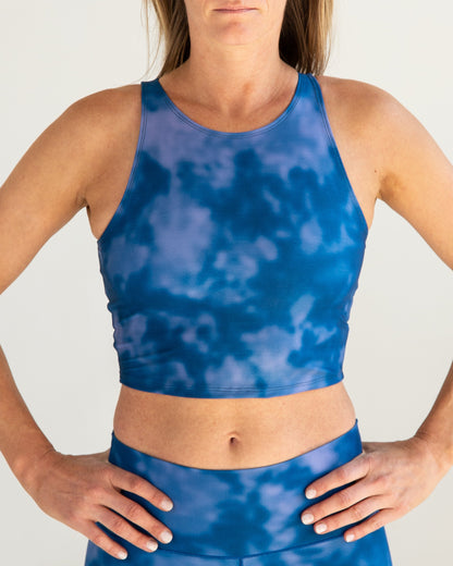 Indigo Fog Crop Top by Colorado Threads Clothing