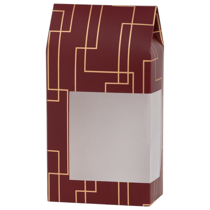 Tall Paper Boxes With Window Red 6.75X3.5X2" Gift Boxes 16 Pack by Hammont