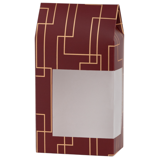 Tall Paper Boxes With Window Red 6.75X3.5X2" Gift Boxes 16 Pack by Hammont