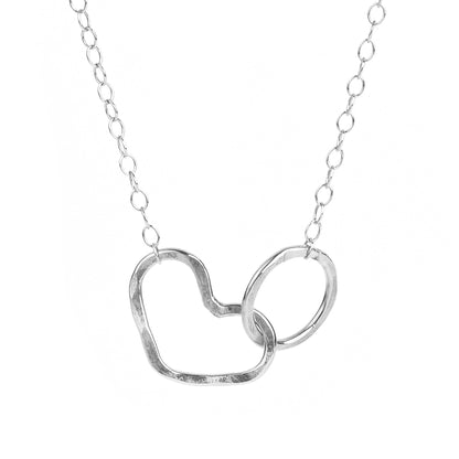 Namaste Necklace - Heart and Circle Infinity Necklace by Jennifer Cervelli Jewelry