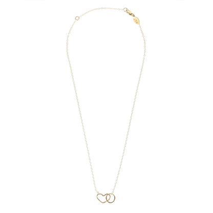 Namaste Necklace - Heart and Circle Infinity Necklace by Jennifer Cervelli Jewelry