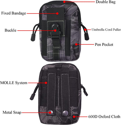 Tactical MOLLE Pouch & Waist Bag for Hiking & Outdoor Activities by Jupiter Gear