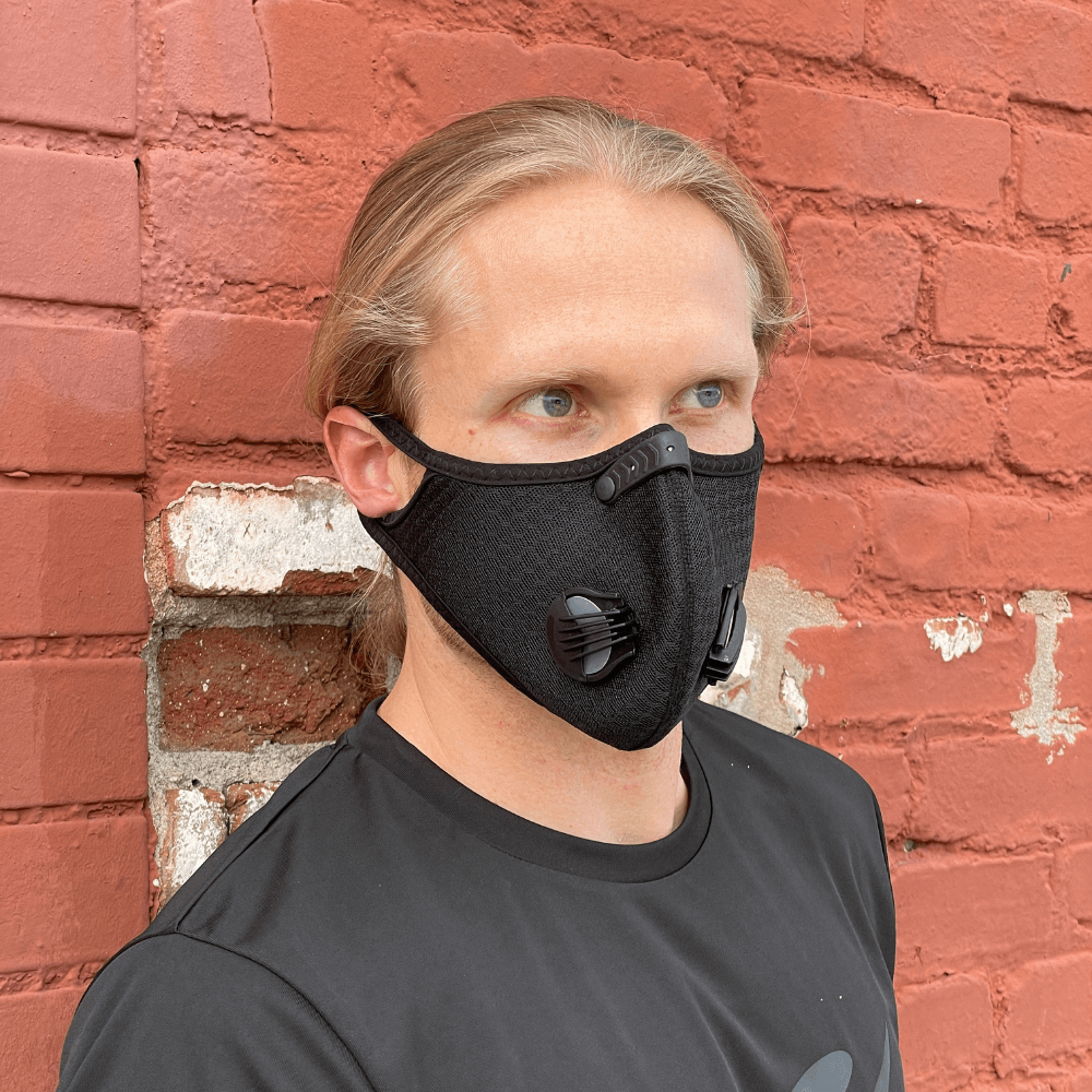 Performance Sports Face Mask with Activated Carbon Filter and Breathing Valves by Jupiter Gear