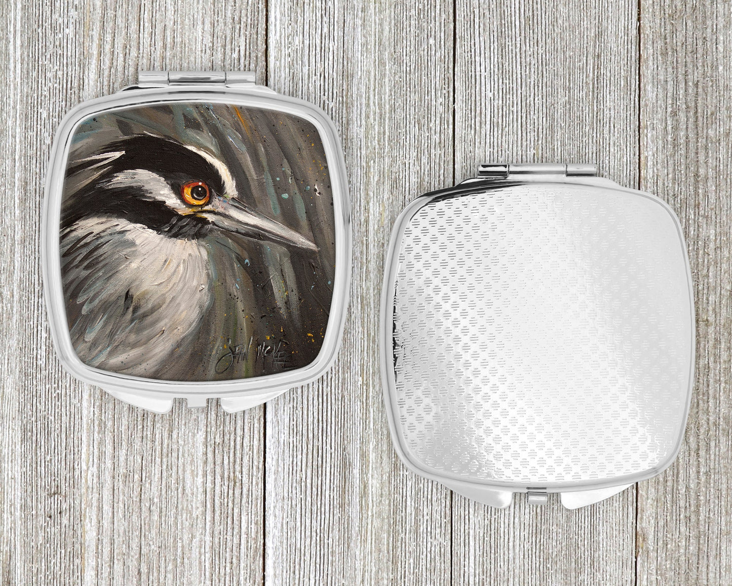 Night Heron Compact Mirror JMK1219SCM by Caroline's Treasures