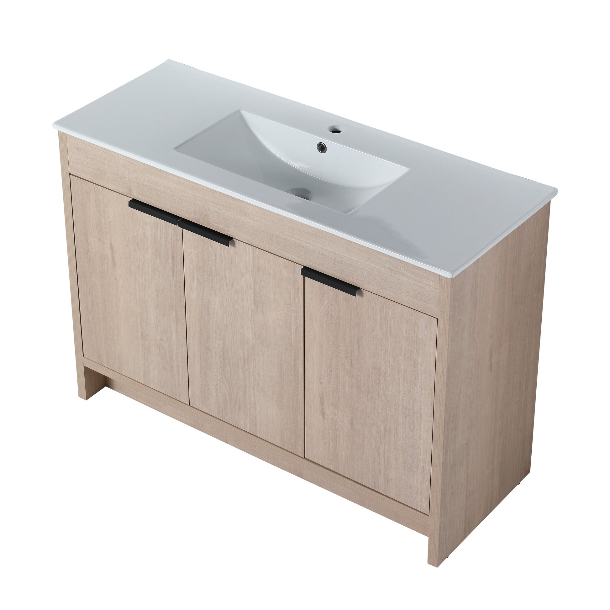 (KD-PACKING)48 Inch Freestanding Bathroom Vanity With White Ceramic Sink(G-lemon SKU:BVB02448PLO-G-BL9120B) THEGSND LLC