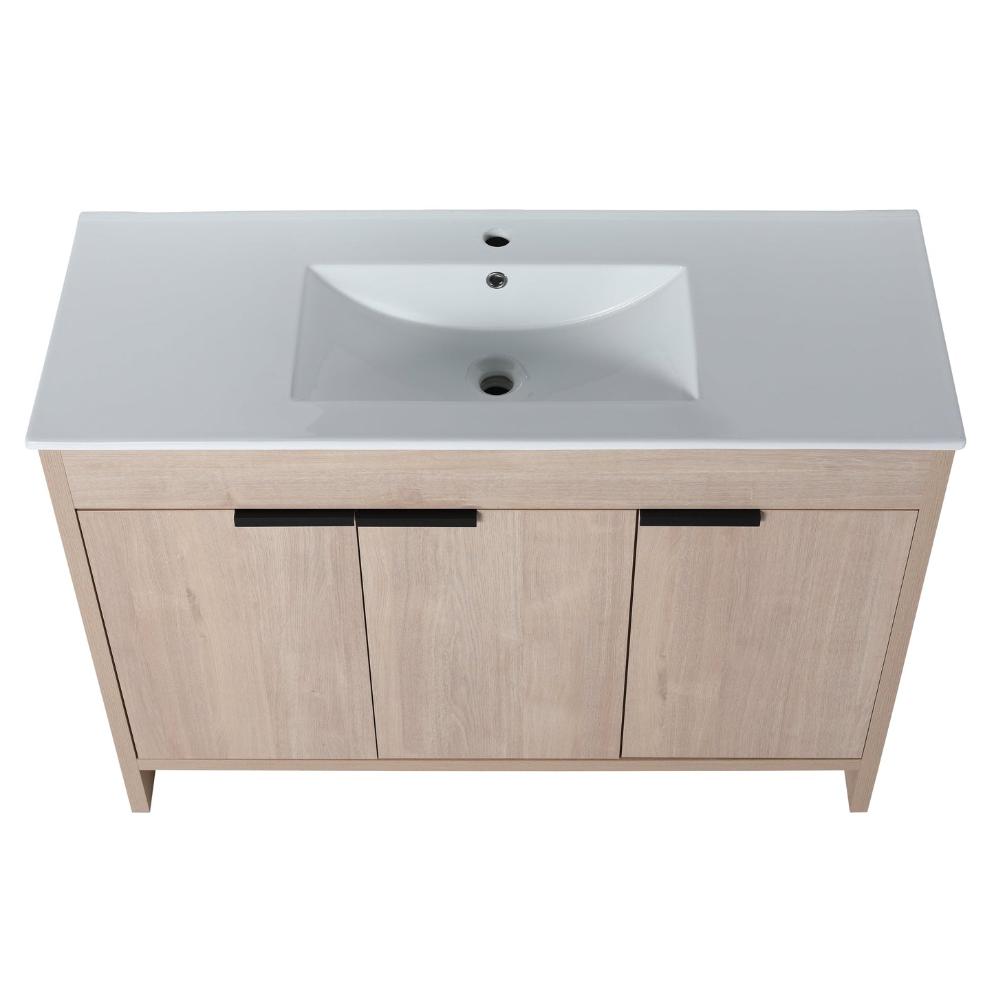 (KD-PACKING)48 Inch Freestanding Bathroom Vanity With White Ceramic Sink(G-lemon SKU:BVB02448PLO-G-BL9120B) THEGSND LLC