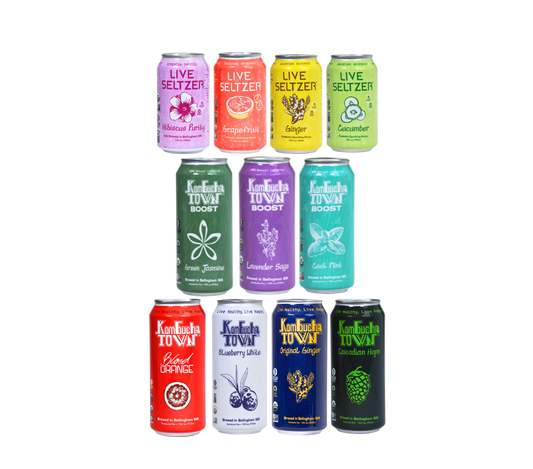 Variety Pack of Kombucha and Seltzer by KombuchaTown