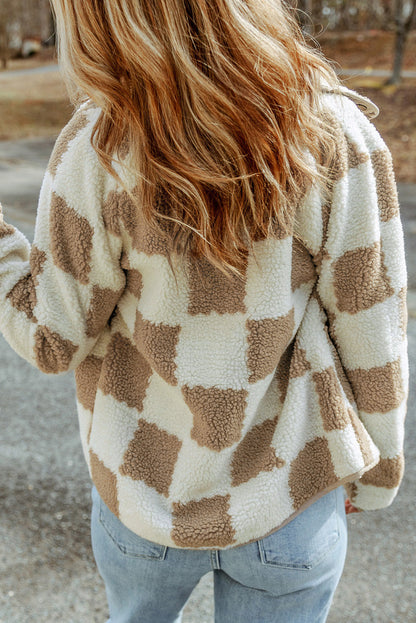 The Dylan | Checkered Sherpa Jacket by Babs+Birdie