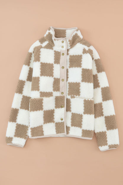 The Dylan | Checkered Sherpa Jacket by Babs+Birdie