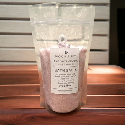 LEPIDOLITE CRYSTAL BATH SALTS by Moon & Ivy