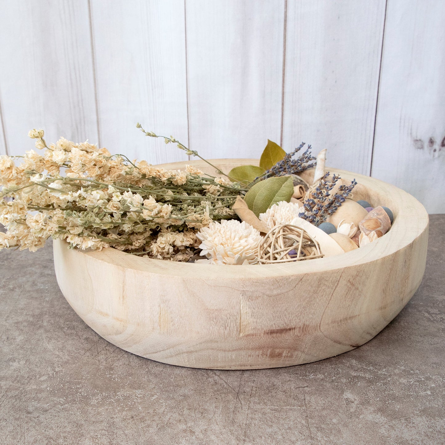 Paulownia Round Bowl by Andaluca Home