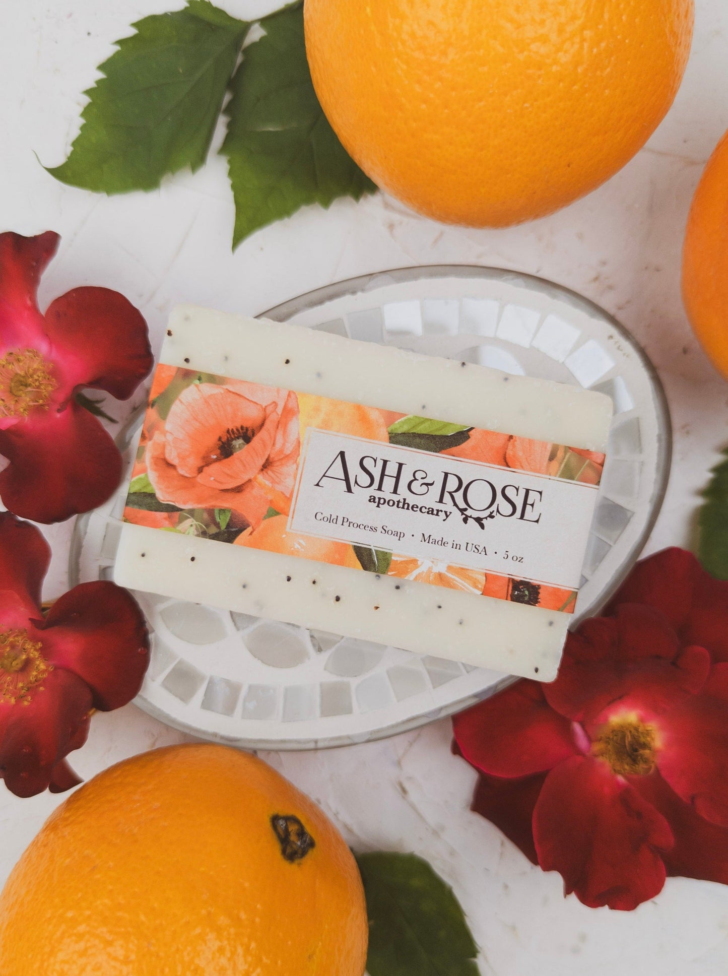 Orange Poppyseed Soap Scrub Bar by Ash & Rose