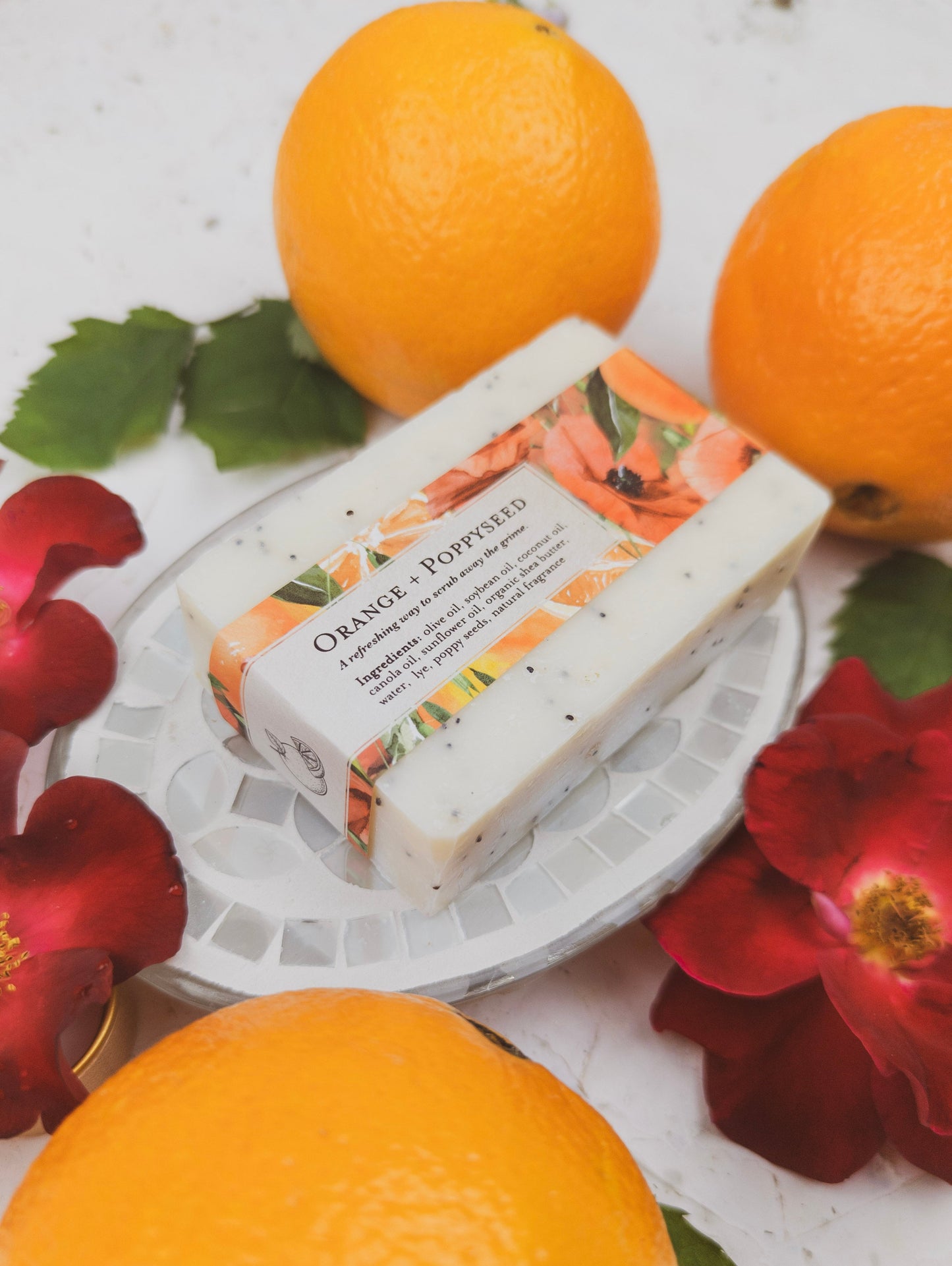 Orange Poppyseed Soap Scrub Bar by Ash & Rose