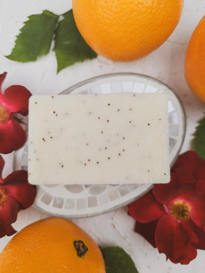 Orange Poppyseed Soap Scrub Bar by Ash & Rose