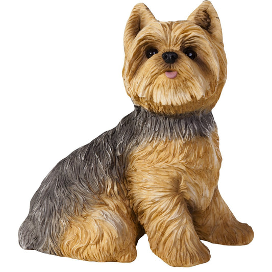 Sandicast "Life Size" Sitting Yorkshire Terrier Dog Sculpture by Present Paper