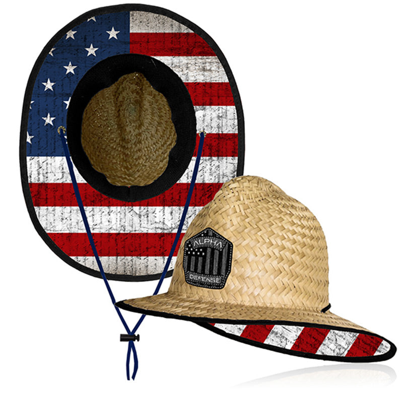 Ladder Under Brim Straw Hat | American Flag by Soul of Adventure