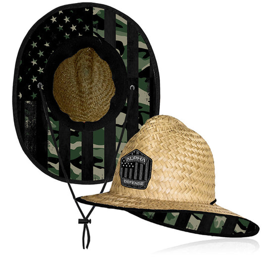 Ladder Under Brim Straw Hat | Patriot Military Camo by Soul of Adventure