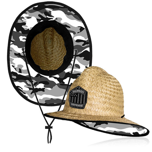 Ladder Under Brim Straw Hat | Snow Military Camo by Soul of Adventure