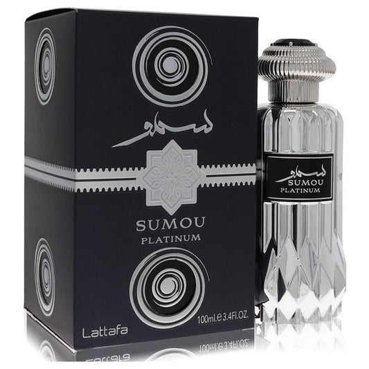 Lattafa Sumou Platinum by Lattafa Eau De Parfum Spray (Unisex) 3.4 oz for Men by Avera Group