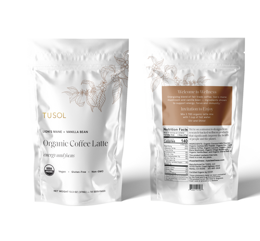 Organic Coffee Latte Mix | 14 Lattes by TUSOL Wellness