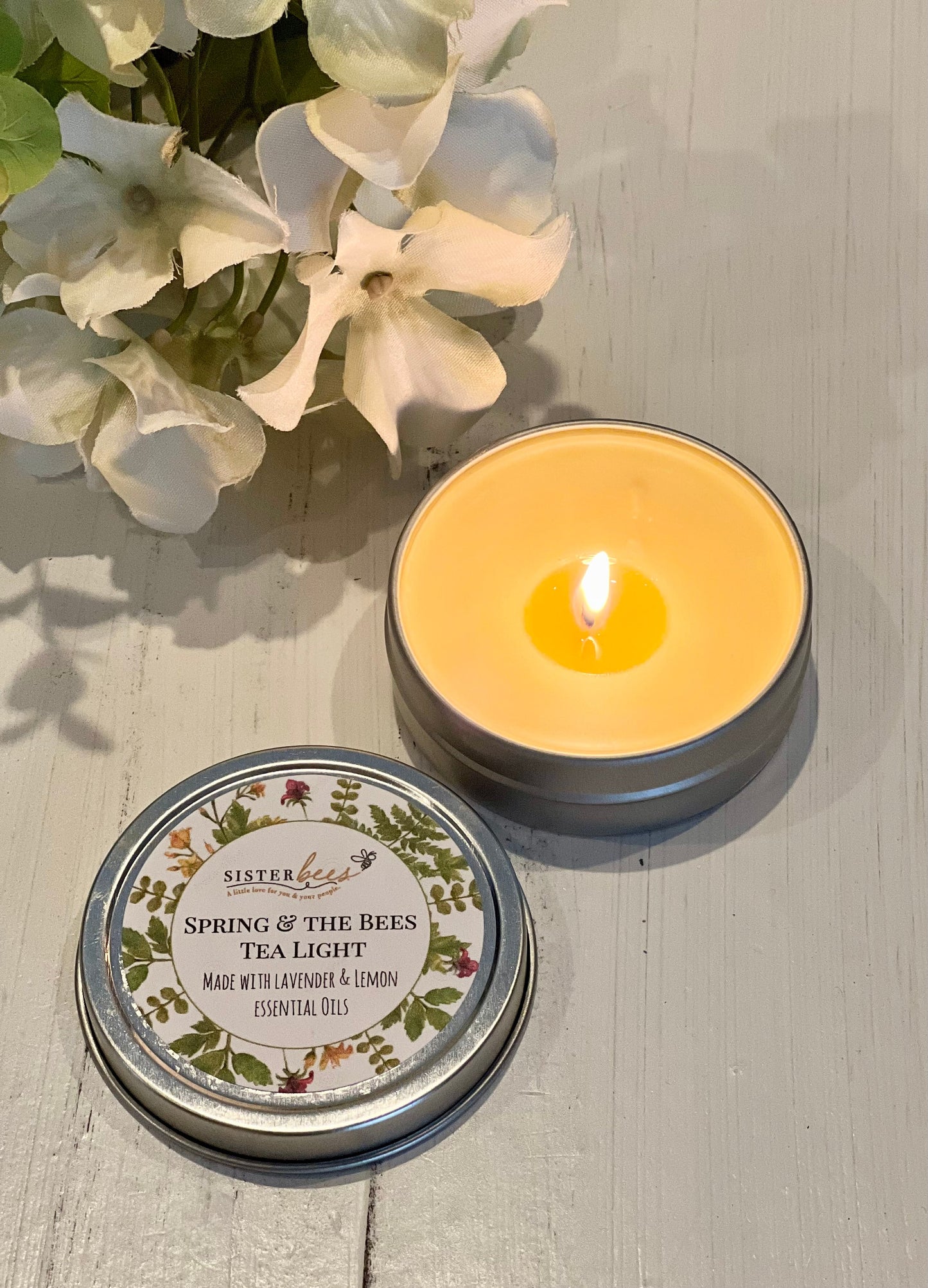 Spring & The Bees Tea Light by Sister Bees