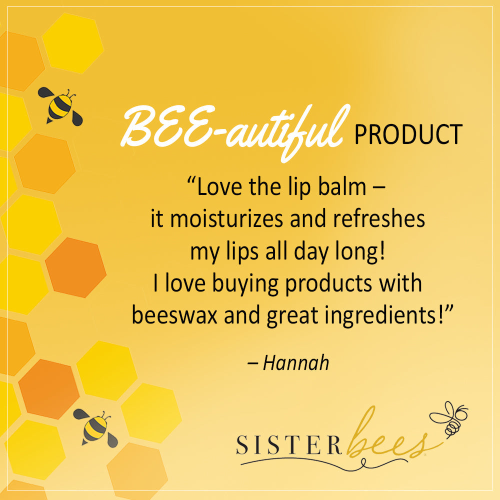 Peppermint All Natural Beeswax Lip Balm by Sister Bees