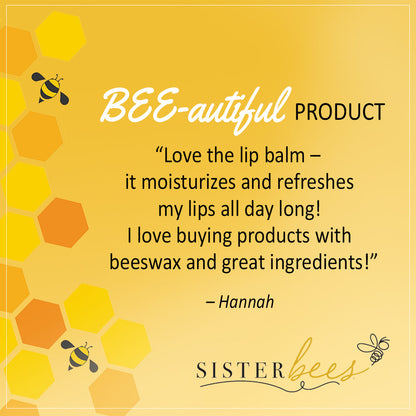 Peppermint All Natural Beeswax Lip Balm by Sister Bees