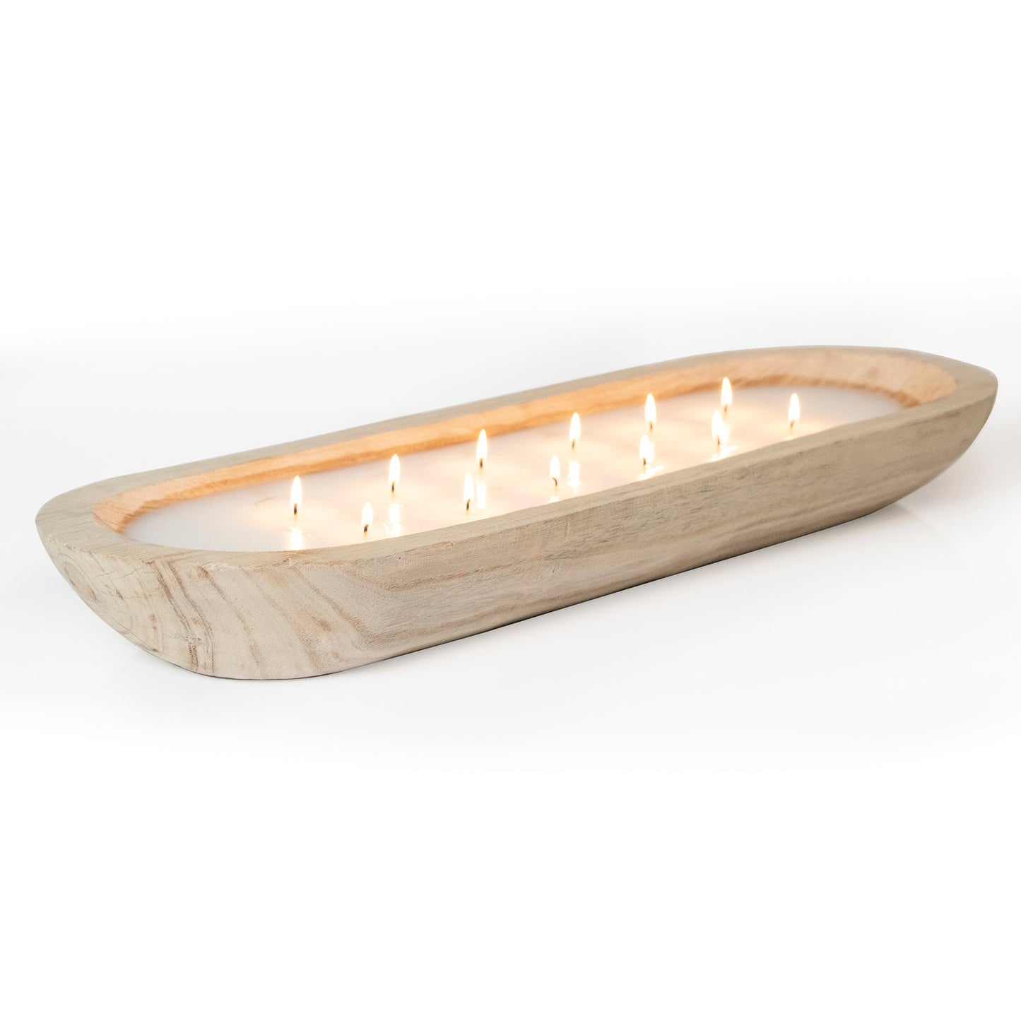 Paulownia Wood Tray Candle by Andaluca Home