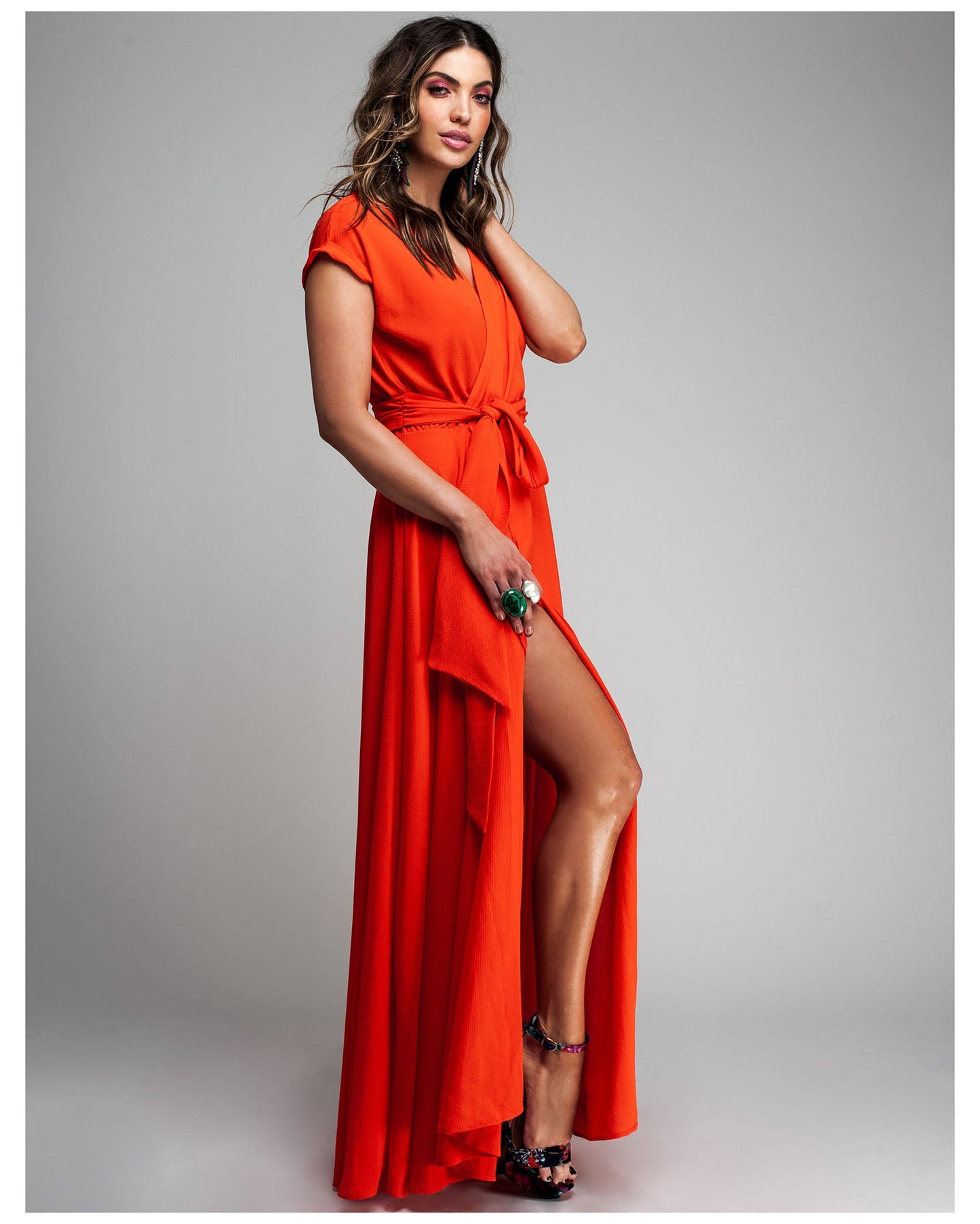 Jasmine Maxi Dress - Flame by Meghan Fabulous