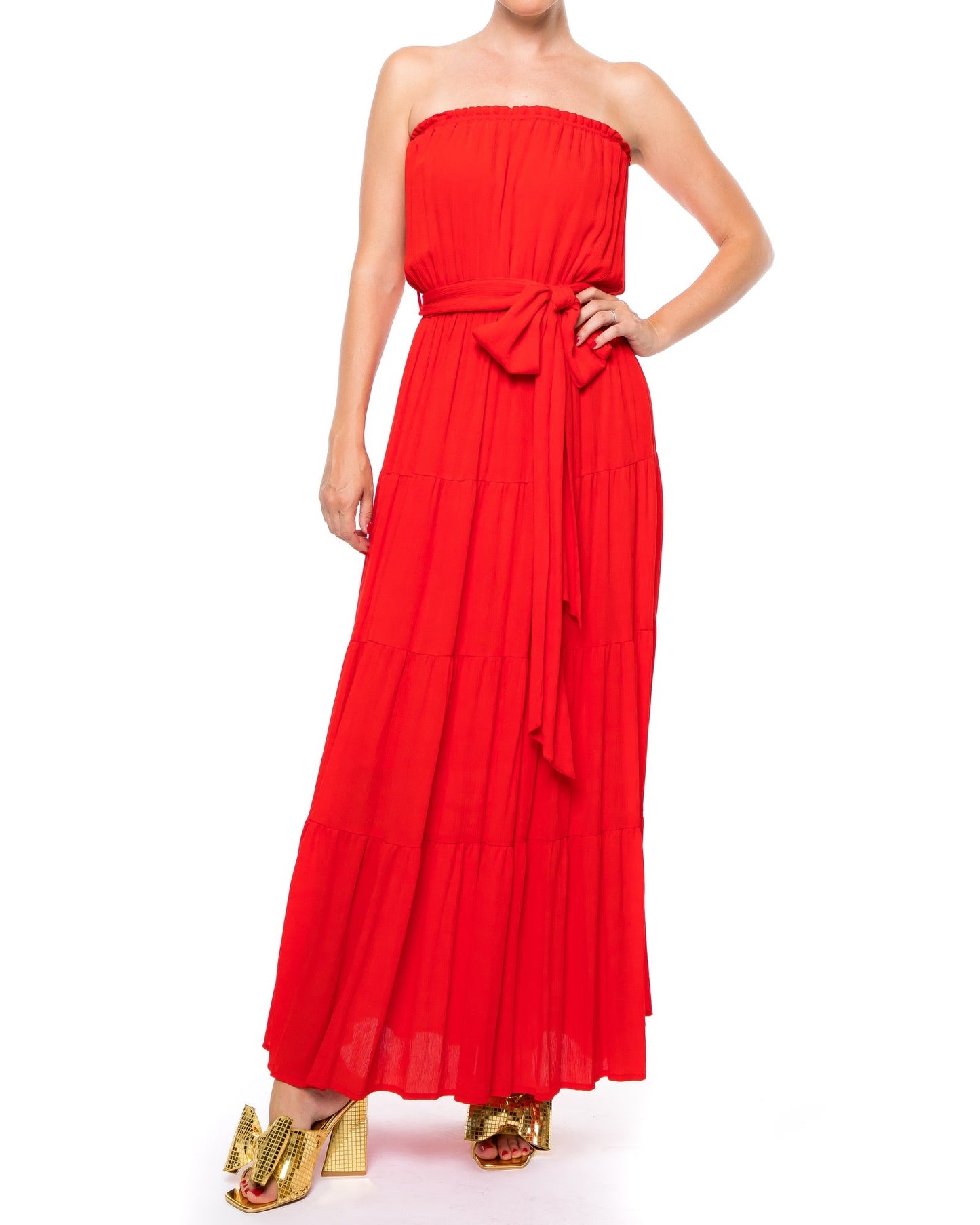 Makena Maxi Dress - Cherry by Meghan Fabulous